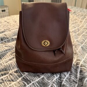 Coach Brown Leather Backpack